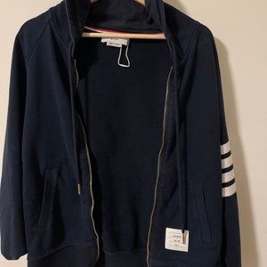 Thom Browne Men 4-Bar Full Zip Hoodie - Size 2